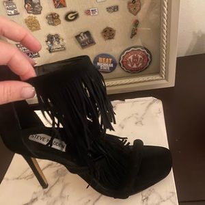 Steve Madden high heel strappy sandals.